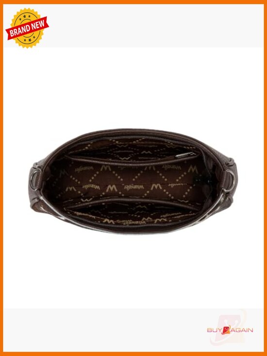 Aztec Printed Faux Leather Hobo Bag with Detachable Strap Shoulder Crossbody